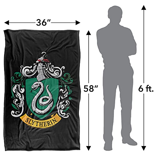 Slytherin Crest Harry Potter Throw Blanket - 36" x 58