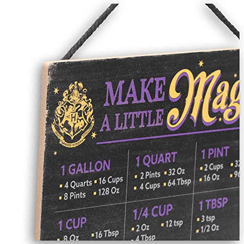 Harry Potter Wood Measuring Sign - Magical Cooking Chart