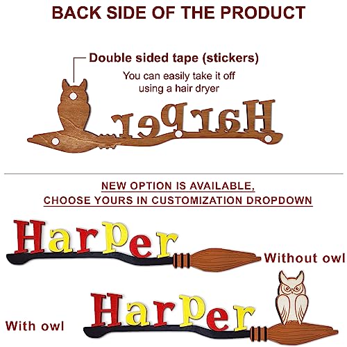 Custom Name Plate Home Sign - Wizard Broomstick