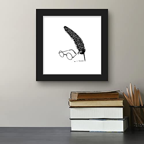 Harry Potter Glasses & Quill Wall Art - 12" x 12