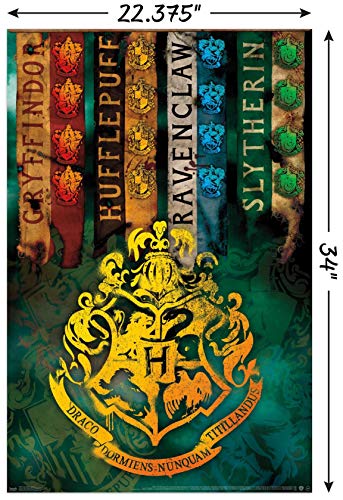 Harry Potter House Crests Wall Poster, 22.375" x 34