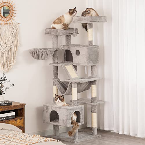 XL Cat Tree with Hammock, Scratching Posts & Caves