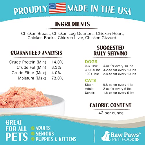 Raw Paws Chicken Blend Frozen Cat/Dog Food Rolls