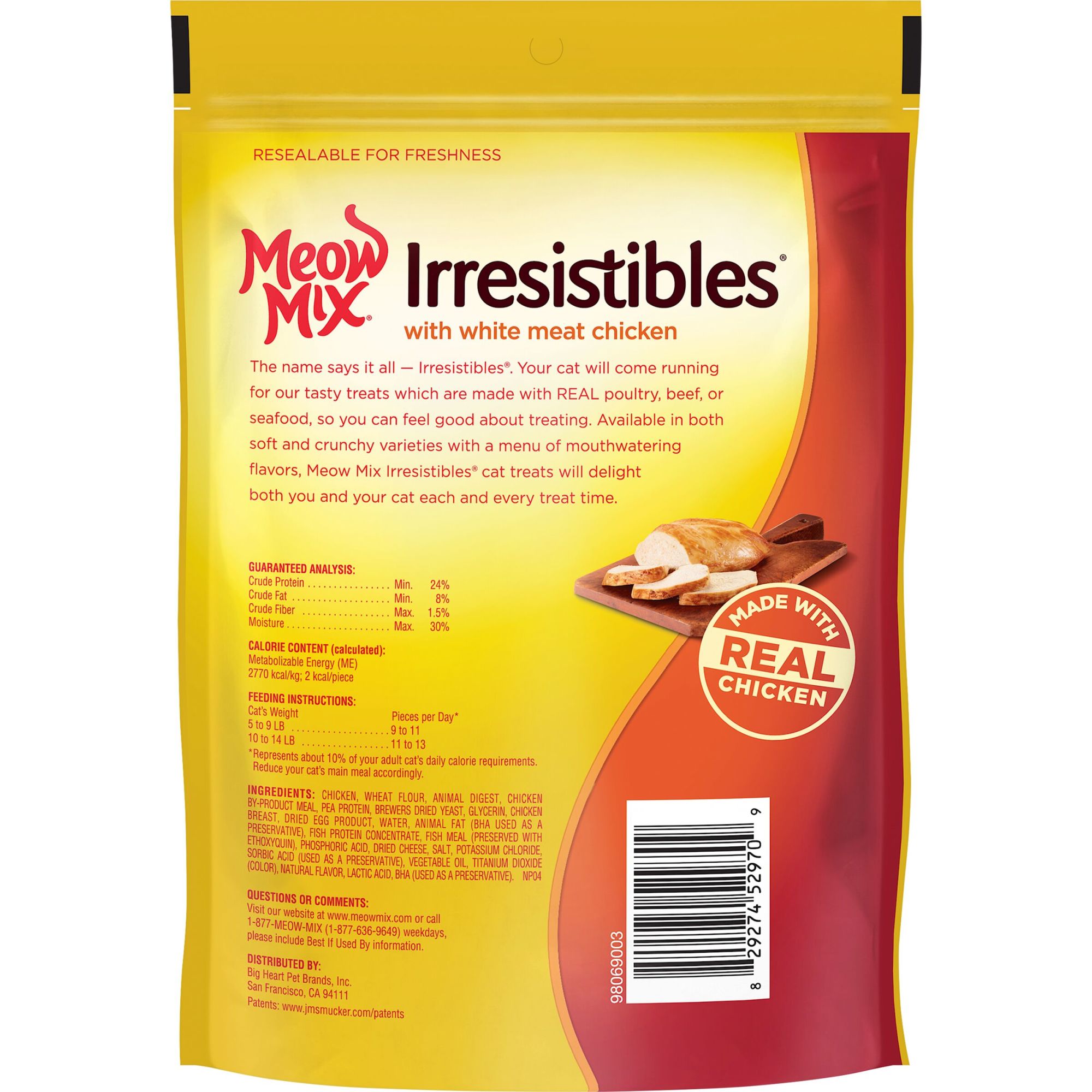 Irresistible Meow Mix Chicken Treats, 12 oz