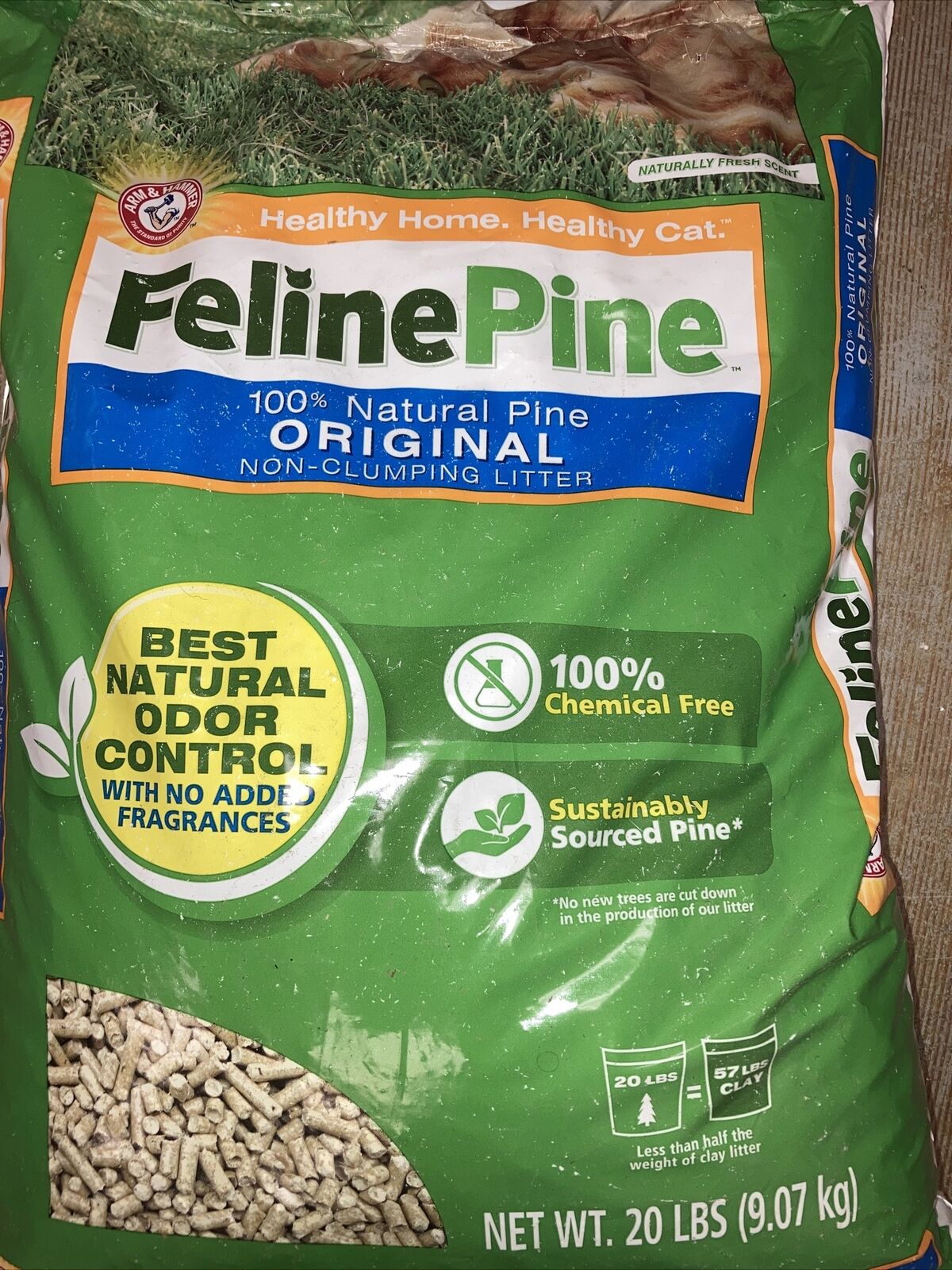 Feline Pine Original 100% Natural Cat Litter, 20lb