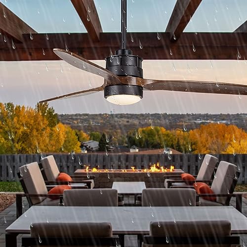 52" Outdoor Ceiling Fan with Light, IP65 Waterproof
