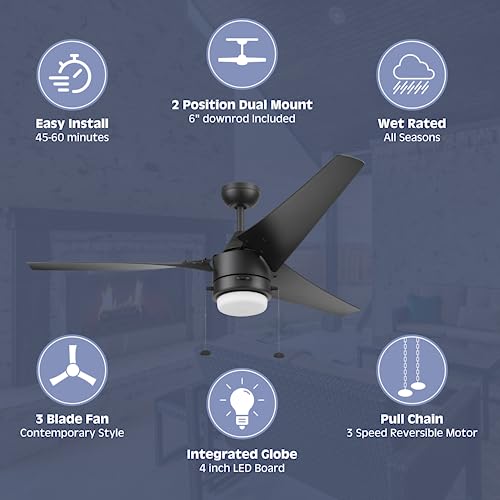 Prominence Home Teo 56" Outdoor LED Ceiling Fan
