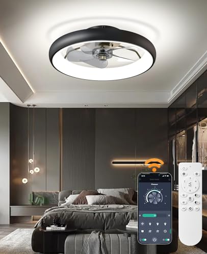 21" Bladeless LED Ceiling Fan with Remote - Modern