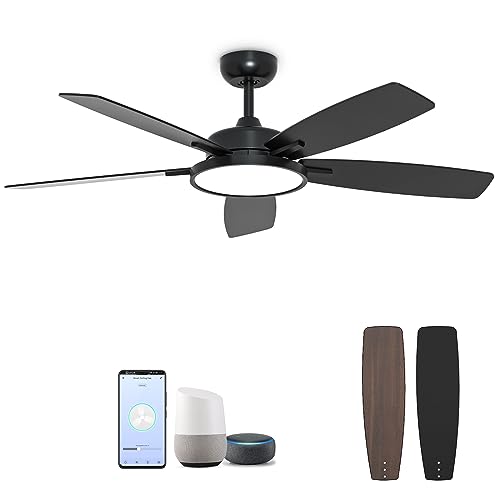 52 Inch Smart Ceiling Fan with Light, Silent