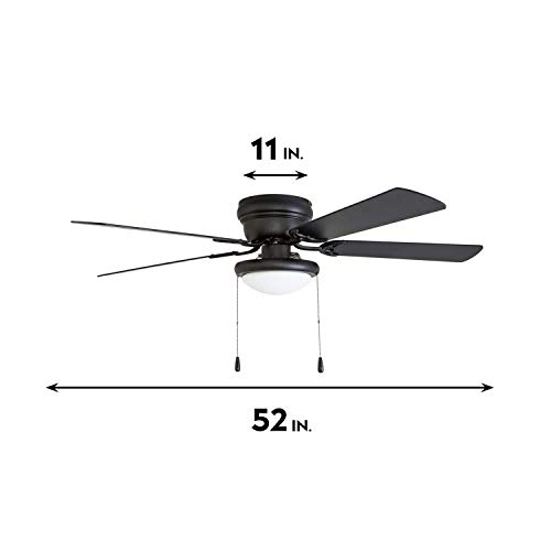Matte Black West Hill 52" Ceiling Fan with Light