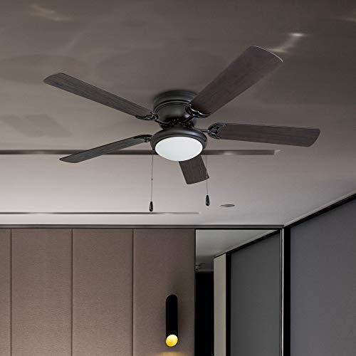 Matte Black West Hill 52" Ceiling Fan with Light