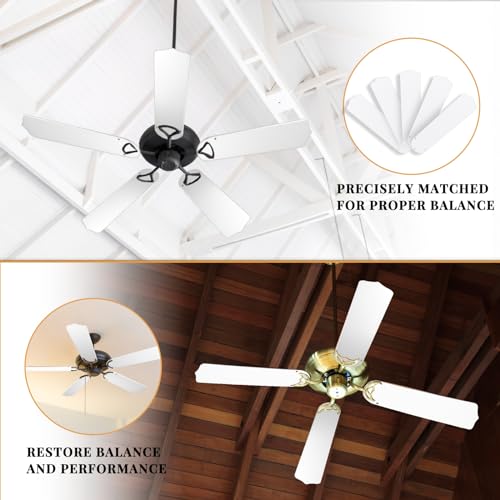 20'' White Fan Blades for 52" Ceiling Fan