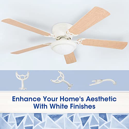 5 Pack 42’’ White Finish Ceiling Fan Blades Arms