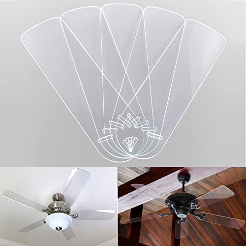 STAUBER Clear Acrylic Universal Ceiling Fan Blades, 42