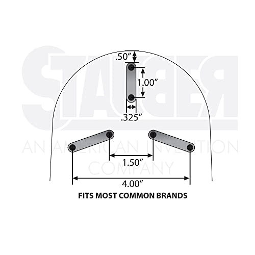 STAUBER Clear Acrylic Universal Ceiling Fan Blades, 42