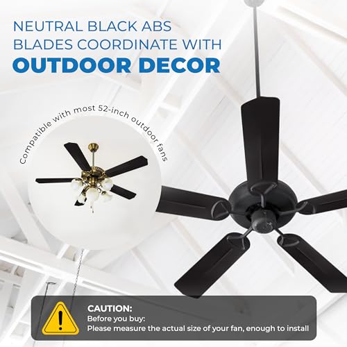 20" Ceiling Fan Replacement Blades - Dark Brown, Indoor/Outdoor