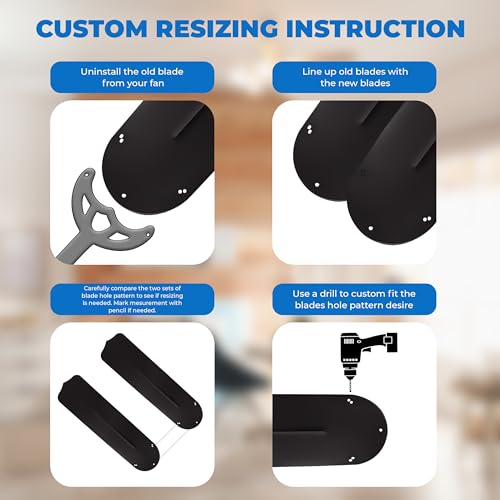 20" Ceiling Fan Replacement Blades - Dark Brown, Indoor/Outdoor
