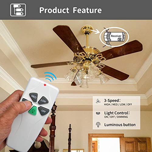 Universal Ceiling Fan Remote Control Kit for Multiple Brands