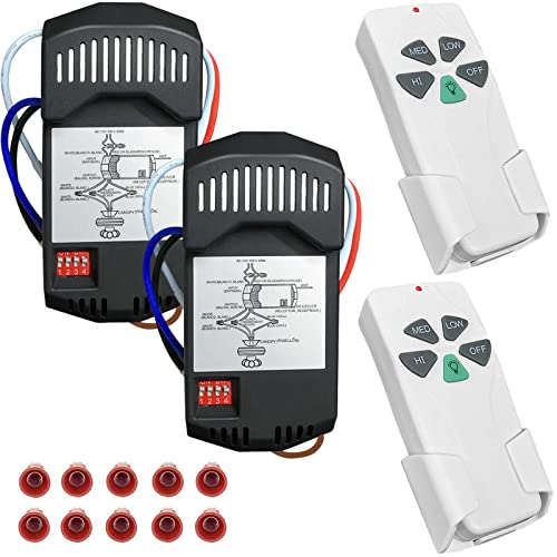 Universal Ceiling Fan Remote Control Kits with Light Dimmer