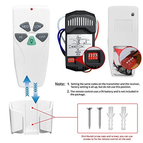 Universal Ceiling Fan Remote Control Kits with Light Dimmer