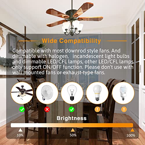 Universal Ceiling Fan Remote Control Kits with Light Dimmer
