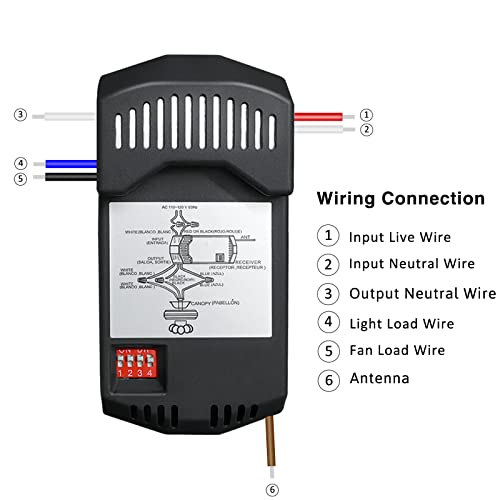 Universal Ceiling Fan Remote Control Kits with Light Dimmer