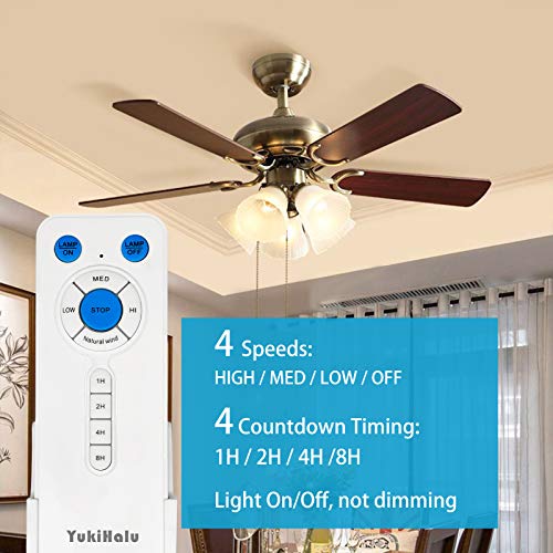 YukiHalu Universal Ceiling Fan Remote Control with Natural Wind Function