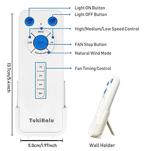 YukiHalu Universal Ceiling Fan Remote Control with Natural Wind Function