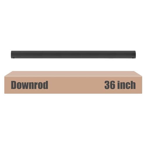 Black 36" Ceiling Fan Downrod Extension Cord, 1" OD