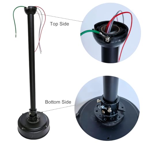 36" Black Ceiling Fan Downrod Extension Wire by Steerg