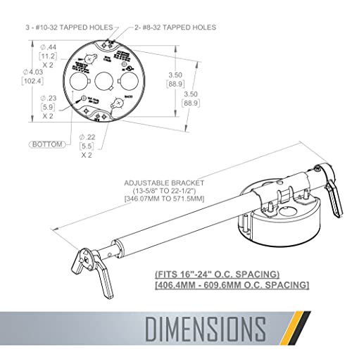 The Hubbell Raco 936 Round Retro Brace in Gray