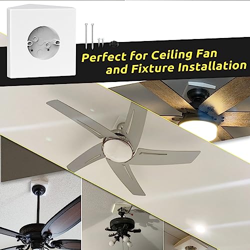 Ceiling Fan Mounting Box, FB900-1 Bracket, White
