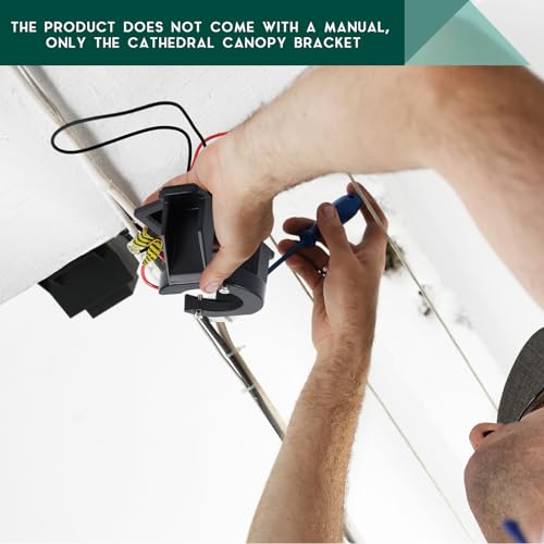 Black Cathedral Canopy Ceiling Fan Mounting Bracket Kit