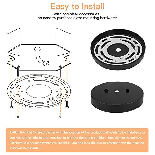 Universal 4" Ceiling Fan Mounting Bracket with Accessories