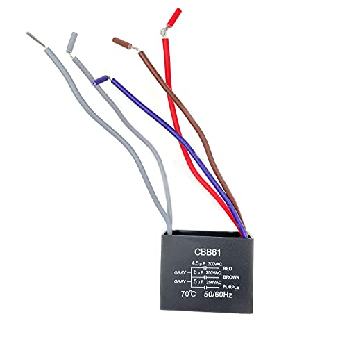 CEILING FAN CAPACITOR CBB61 4.5uf + 6uf + 5uf