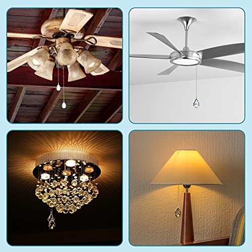 2PCS Premium Ceiling Fan Pull Chains with Extension