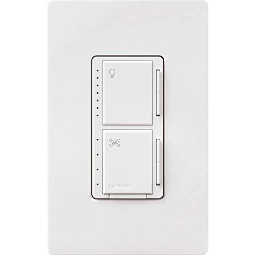 Lutron Maestro Fan Control & Light Dimmer, White