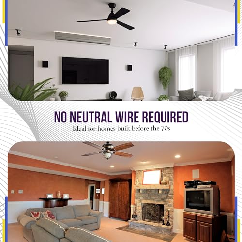 ENERLITES 3 Speed Ceiling Fan Control with LED Dimmer