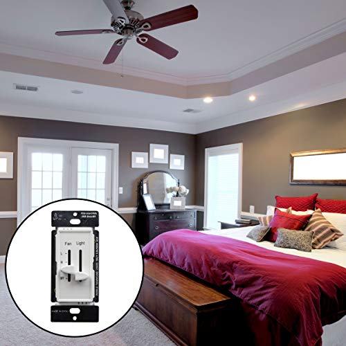 ENERLITES 3 Speed Ceiling Fan Control with LED Dimmer