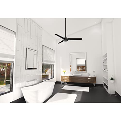 Hunter Cassius 52" Ceiling Fan, Indoor/Outdoor, Matte Black
