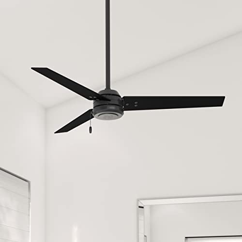 Hunter Cassius 52" Ceiling Fan, Indoor/Outdoor, Matte Black