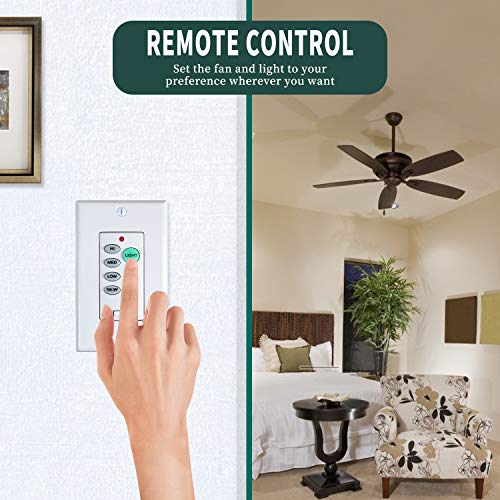 Eogifee Universal Ceiling Fan Wall Control with Full Range Dimmer