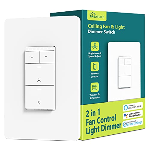 Smart Ceiling Fan Control & Dimmer Light Switch Combo