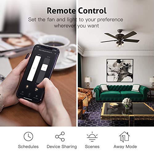 Smart Ceiling Fan Control & Dimmer Light Switch Combo