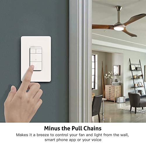 Smart Ceiling Fan Control & Dimmer Light Switch Combo