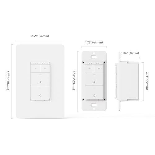 Smart Ceiling Fan Control & Dimmer Light Switch Combo
