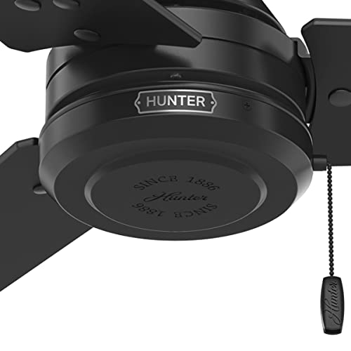 Hunter Cassius 52" Ceiling Fan, Indoor/Outdoor, Matte Black