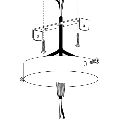 ZOWZEA Universal Ceiling Fan Light Fixture Mounting Bracket