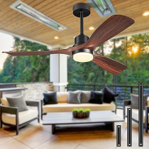 52" Outdoor Ceiling Fan with Lights and Remote Control