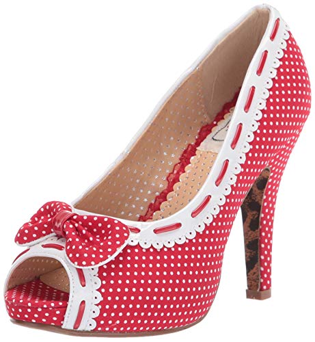 Bettie Page BP412-AMELIE Pump, red, 10 M US